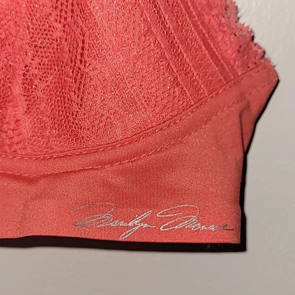 Marilyn Monroe women's bra size large nwot pink coral lace no pads comfy LOT F5 - Picture 4 of 4